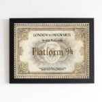 Quadro Bilhete Trem Hogwarts - Plataforma