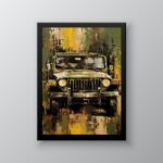 Quadro Decorativo Abstrato Jeep