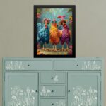 Quadro Decorativo Amigas Galinhas