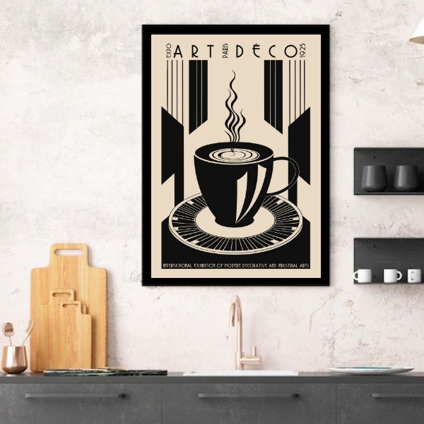 Quadro Decorativo Café - Art Deco