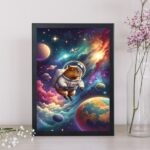 Quadro Decorativo Capivara Astronauta