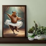 Quadro Decorativo Capivara Bailarina