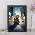 Quadro Decorativo Capivara Fotógrafa