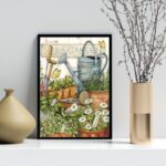 Quadro Decorativo Jardim - Regador