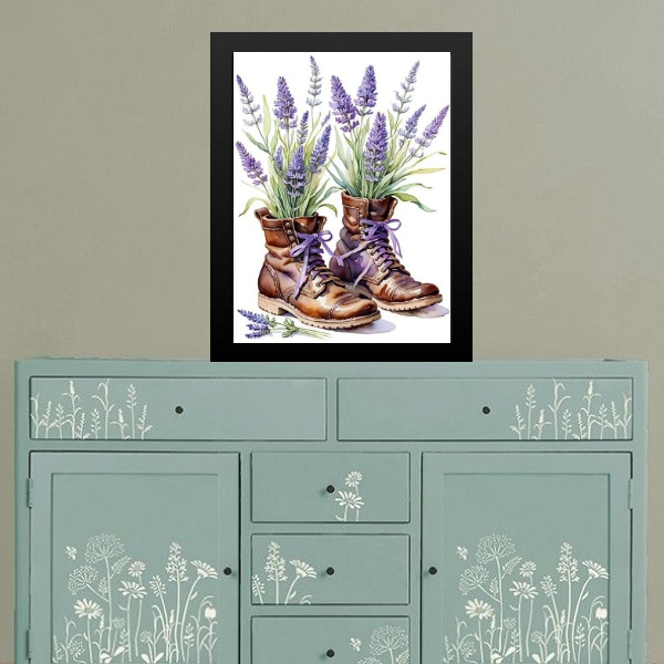 Quadro Decorativo Lavanda - Botinhas