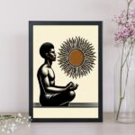 Quadro Decorativo Meditação - Boho