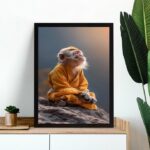 Quadro Decorativo Meditação - Macaquinho