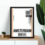 Quadro Decorativo Passagem Para Amsterdam