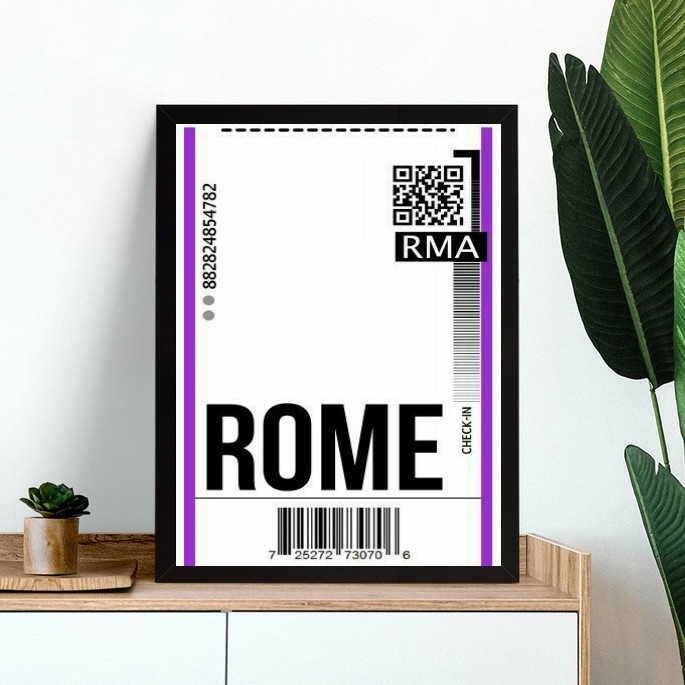 Quadro Decorativo Passagem Para Roma