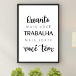 Quadro Decorativo Trabalho e Sorte