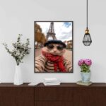 Quadro Foto Selfie Gata Em Paris