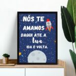 Quadro Infantil Espacial - Te Amamos