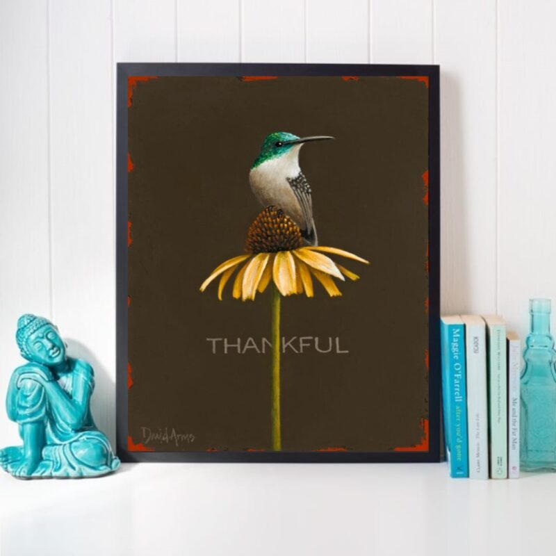 Quadro Passarinho - Thankful