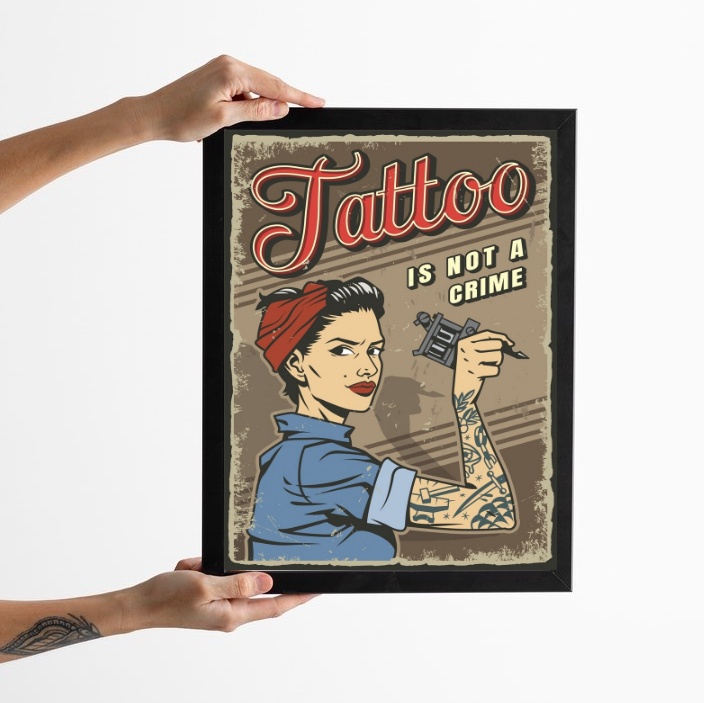 Quadro Tatuagem Não É Crime