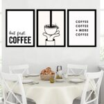 Kit 3 Quadros Minimalistas Café - Coffee