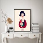 Quadro Amelie Poulain Com Gnomo