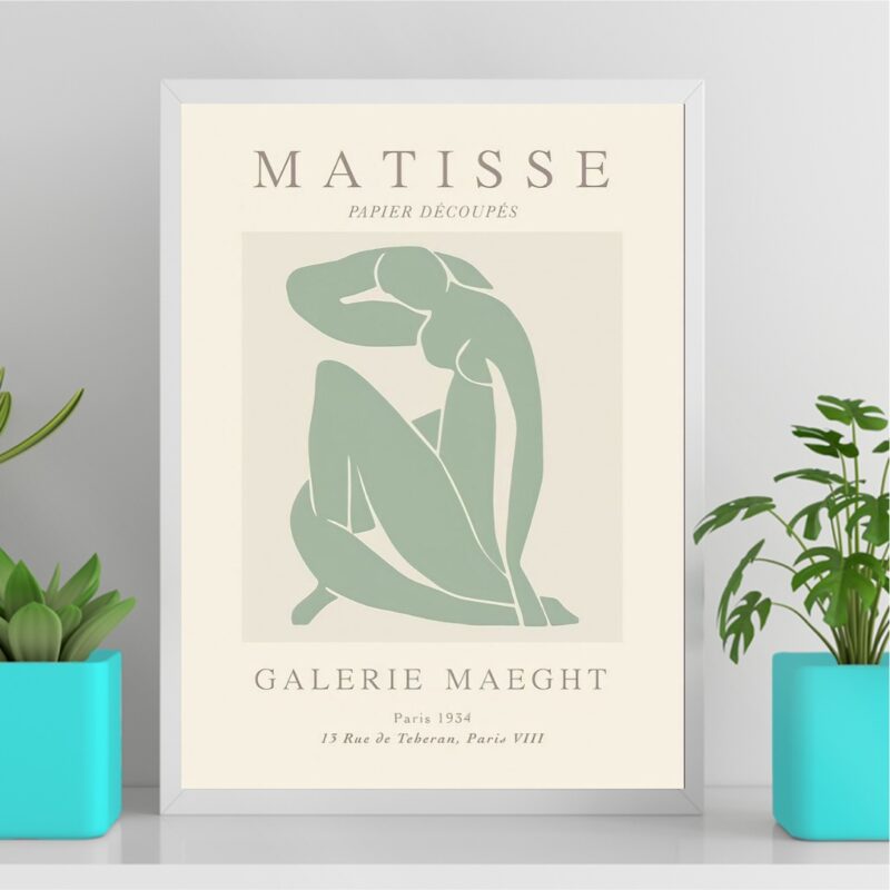 Quadro Arte Matisse Mulher Verde Suave B