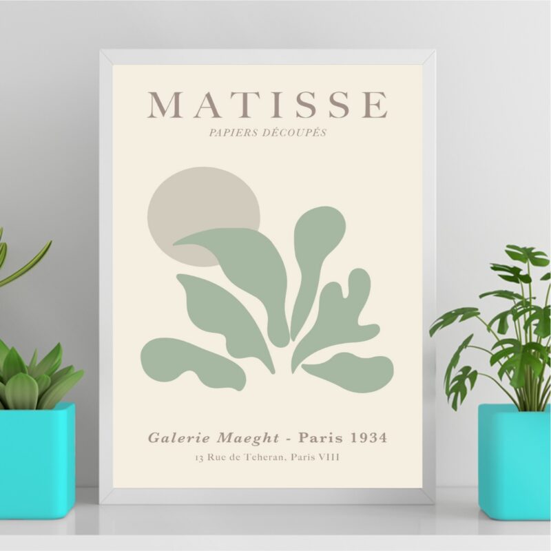 Quadro Arte Matisse Verde Suave B