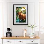 Quadro Capivara Tropical - 60x48 Cm