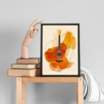 Quadro Decorativo Aquarela Violão