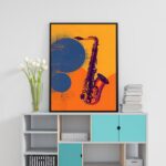 Quadro Decorativo Arte Saxofone