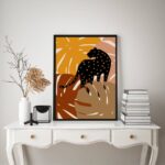 Quadro Decorativo Boho - Leopardo