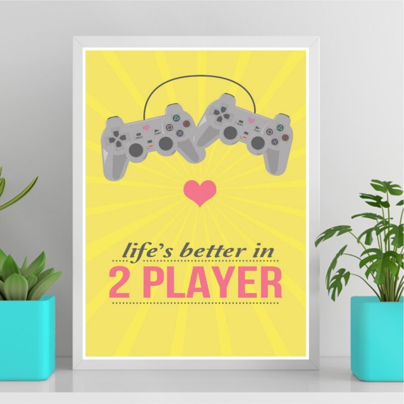 Quadro Decorativo Casal Gamer B