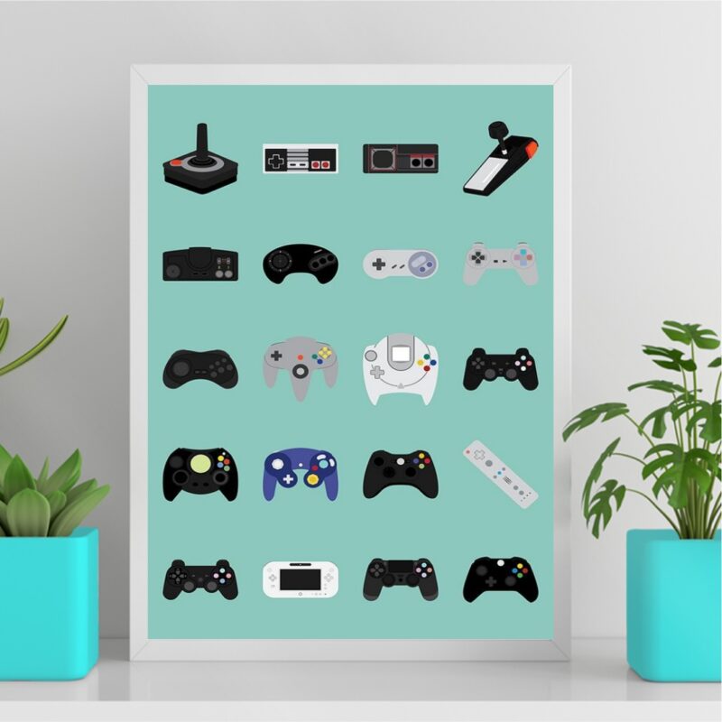 Quadro Decorativo Controles Vídeo Game B