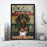 Quadro Decorativo Dachshund Coffee