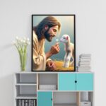 Quadro Decorativo Jesus Com Cordeirinho