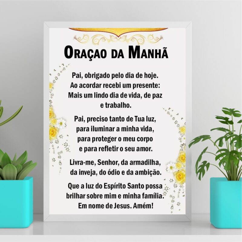 Quadro Decorativo Oração Da Manhã B