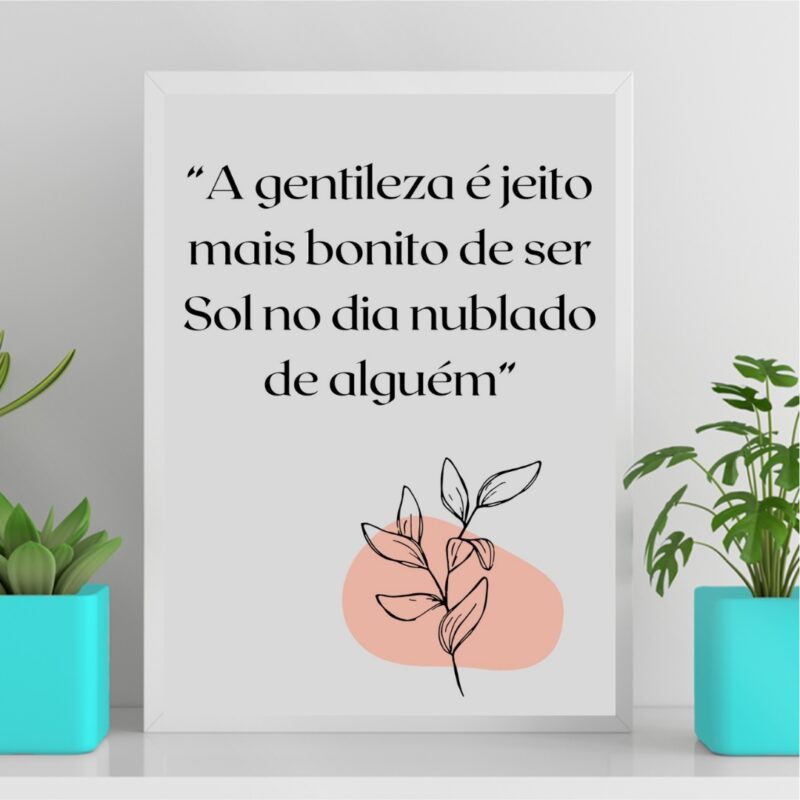 Quadro Frase Boho - Gentileza B