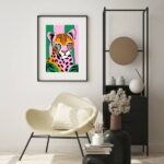 Quadro Leopardo Fashion - 60x48 Cm