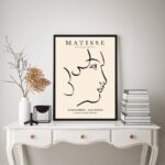 Quadro Matisse Perfil Mulher - Bege