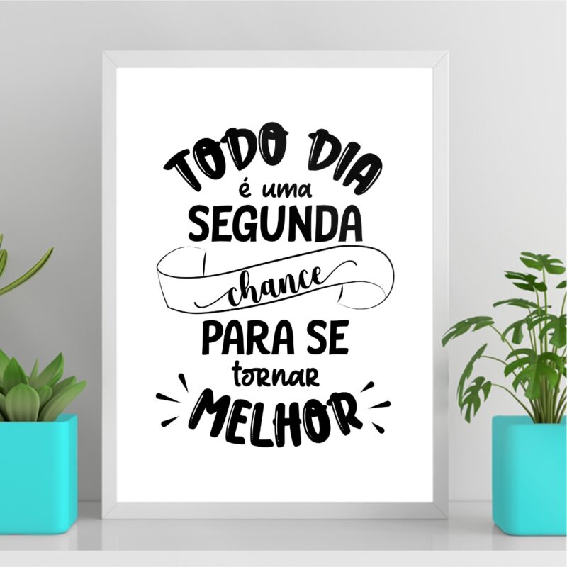 Quadro Todo Dia é Uma Segunda Chance B