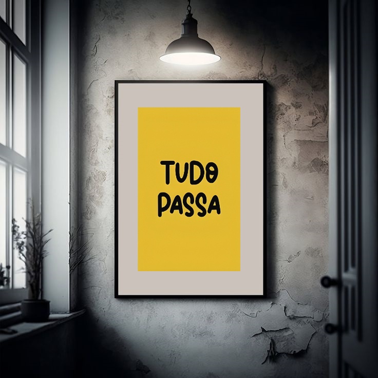 Quadro Tudo Passa - 60x48 Cm