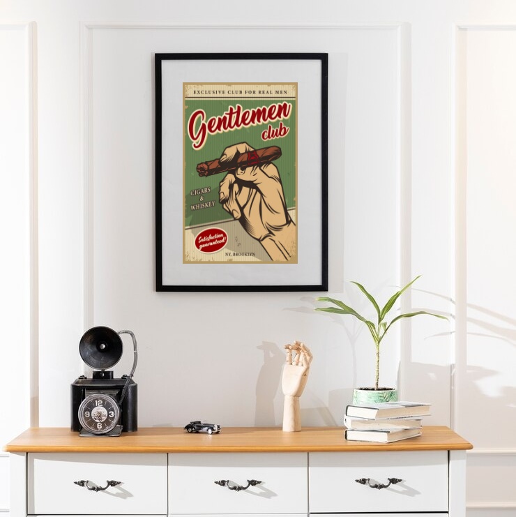 Quadro Vintage Charuto - 60x48 Cm