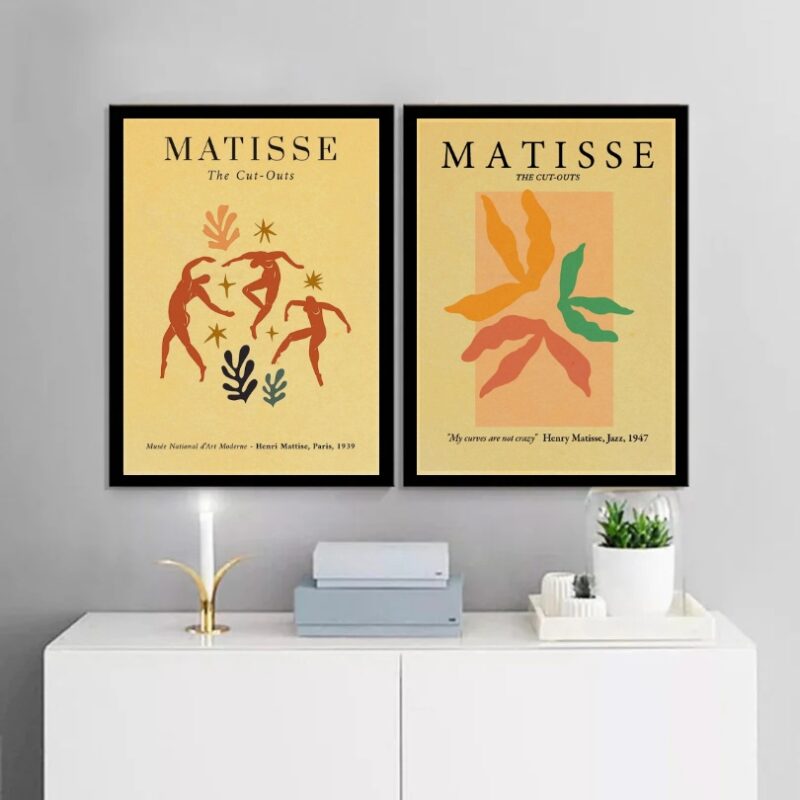 Kit 2 Quadros Arte Matisse Kraft