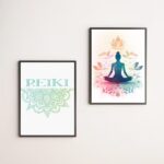 Kit 2 Quadros Reiki - Mulher Mandala