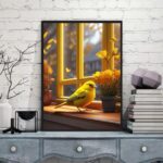 Quadro Decorativo Passarinho Amarelo