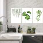 Kit 3 Quadros Minimalistas Plantas