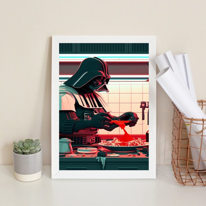 Quadro Cozinha - Cooking With Vader