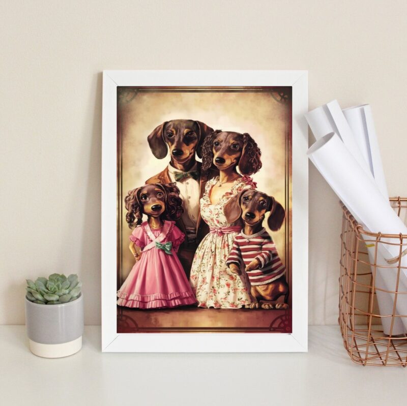 Quadro Dachshund Family