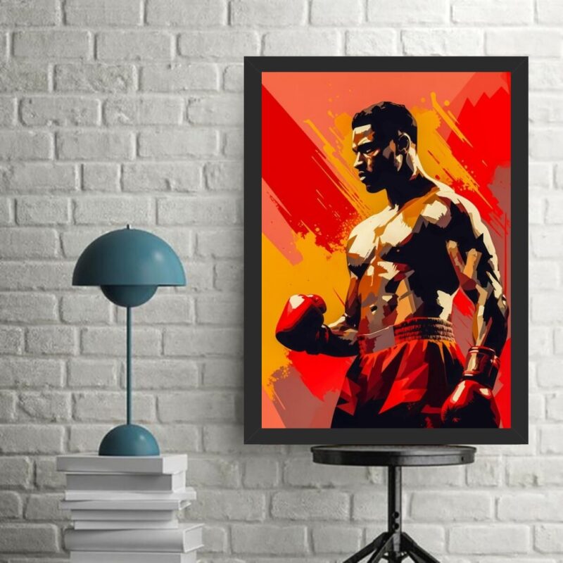 Quadro Decorativo Arte Lutador De Boxe