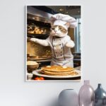 Quadro Decorativo Cozinha Gato Chef