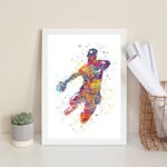 Quadro Decorativo Handball - Aquarela