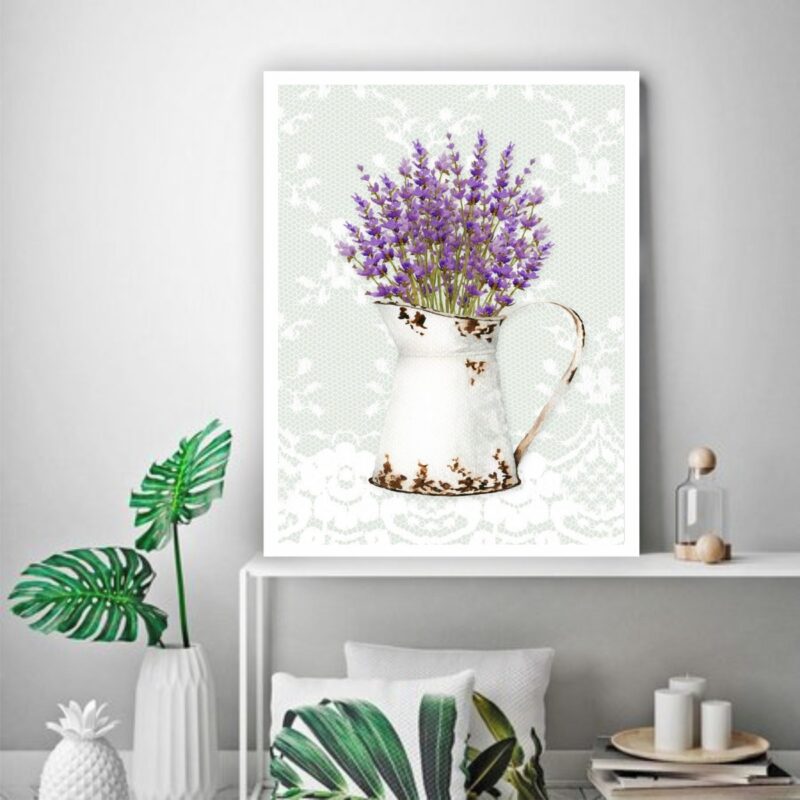 Quadro Decorativo Lavanda - Renda b