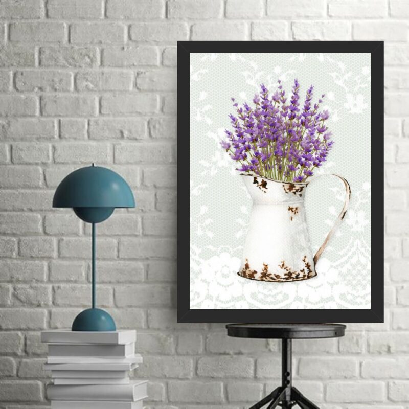 Quadro Decorativo Lavanda - Renda