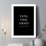 Quadro Decorativo Veni Vidi Amavi