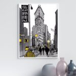 Quadro Figurativo New York - Amarelo